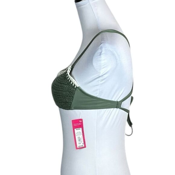 Xhilaration Junior’s Green Crochet Swim Bikini Top, Size XS, NWT - Picture 7 of 9